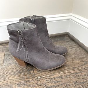 Diba gray faux suede bootie boots size 10 Worn one time!